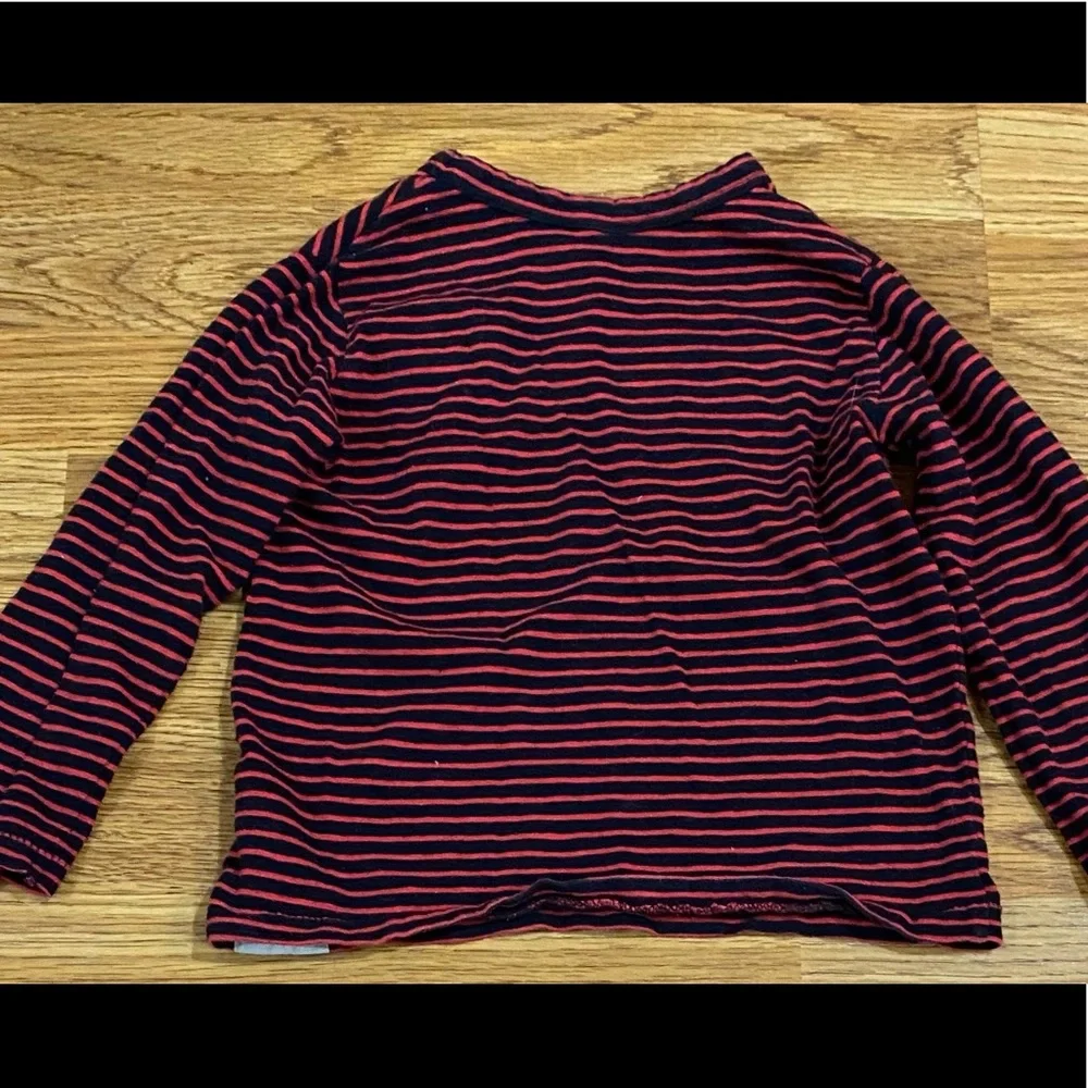 Baby Gap Long Sleeve Red & Black Stripe Top 3T